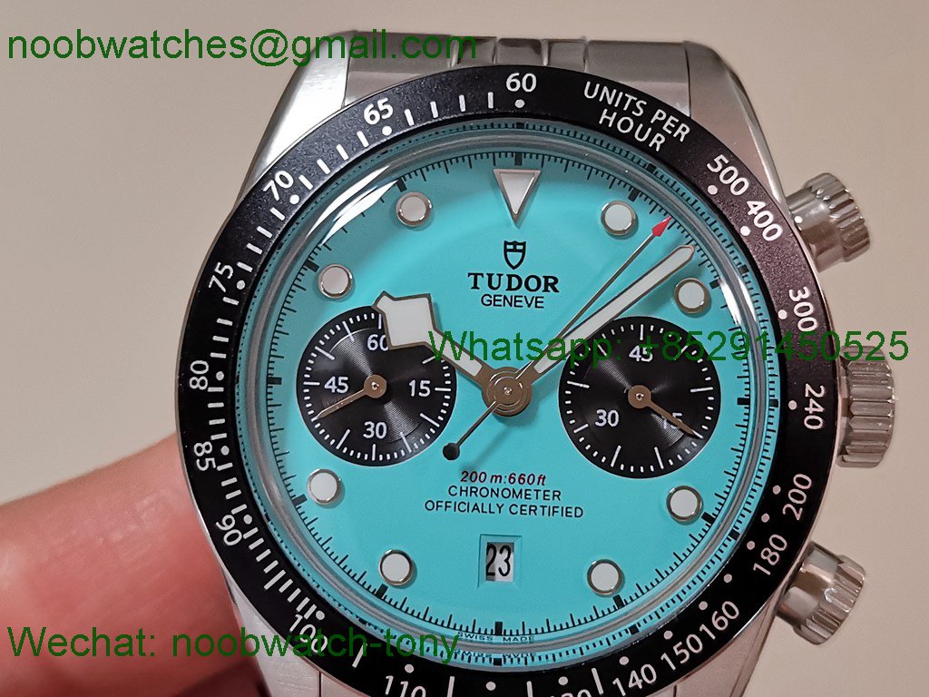Replica TUDOR Black Bay Chrono BLSF 1:1 Best SuperClone Tiffany Blue Dial A7750