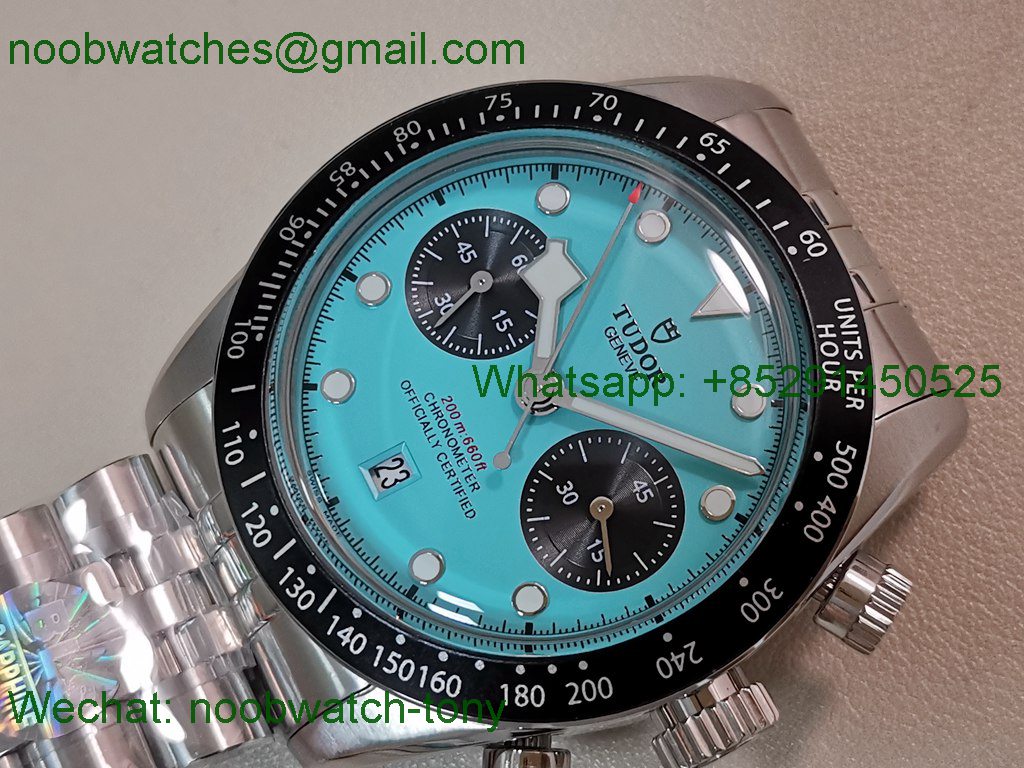 Replica TUDOR Black Bay Chrono BLSF 1:1 Best SuperClone Tiffany Blue Dial A7750
