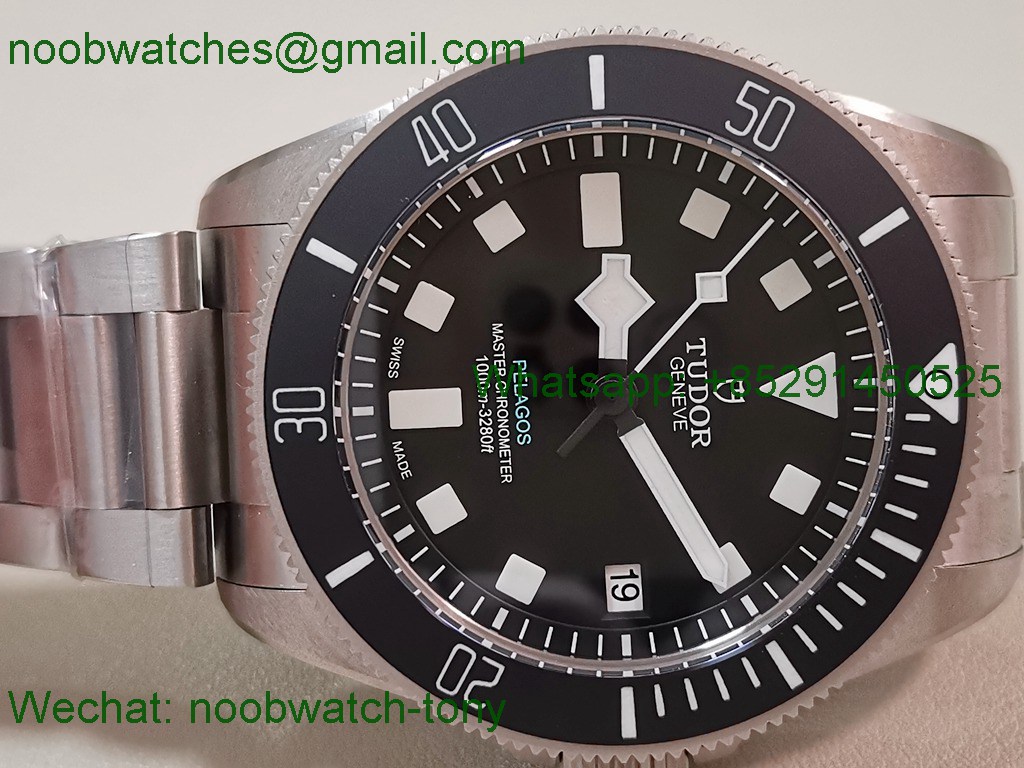 Replica TUDOR Pelagos M2543C1A 43mm Black Ceramic Titanium V2 ZF 1:1 Best SuperClone 2824