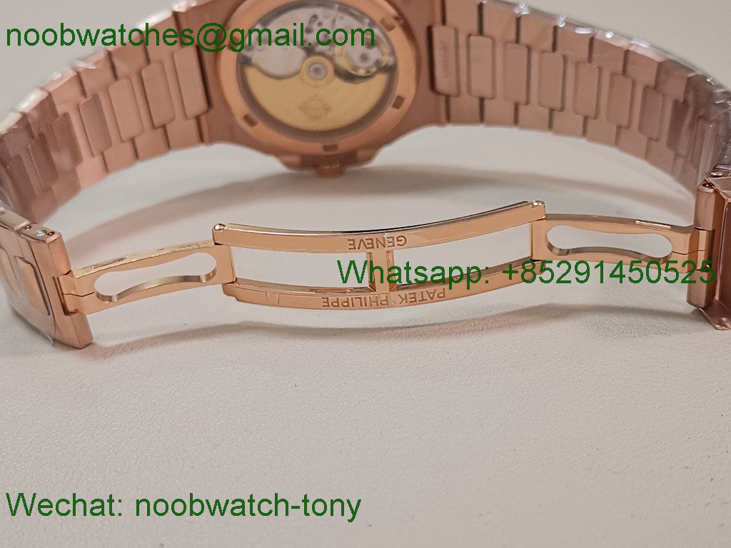 Replica Patek Philippe Nautilus 5711 Rose Gold Heavy Gain Weight DDF 1:1 Best SuperClone Brown DD324 