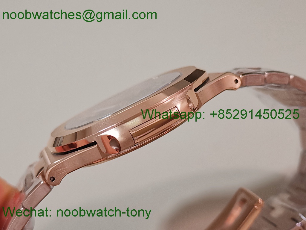Replica Patek Philippe Nautilus 5711 Rose Gold Heavy Gain Weight DDF 1:1 Best SuperClone Brown DD324 