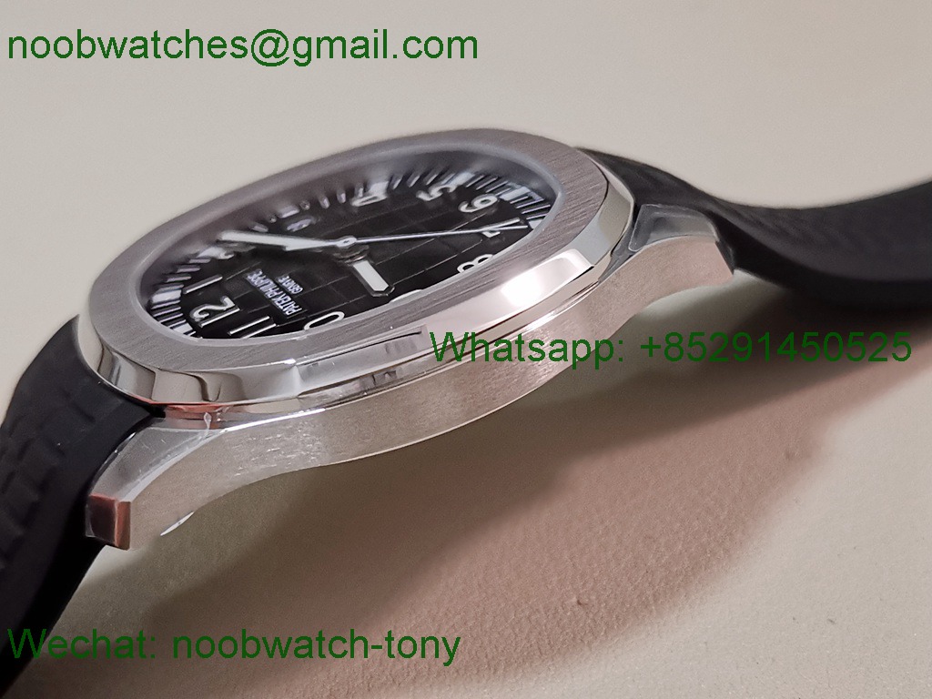 Replica Patek Philippe Aquanaut 5167 Black Dial on Rubber DDF 1:1 Best SuperClone DD330