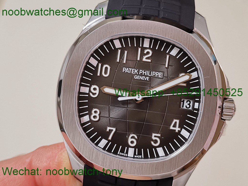 Replica Patek Philippe Aquanaut 5167 Black Dial on Rubber DDF 1:1 Best SuperClone DD330