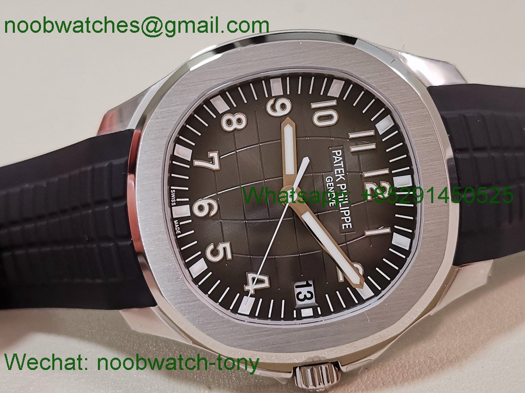 Replica Patek Philippe Aquanaut 5167 Black Dial on Rubber DDF 1:1 Best SuperClone DD330