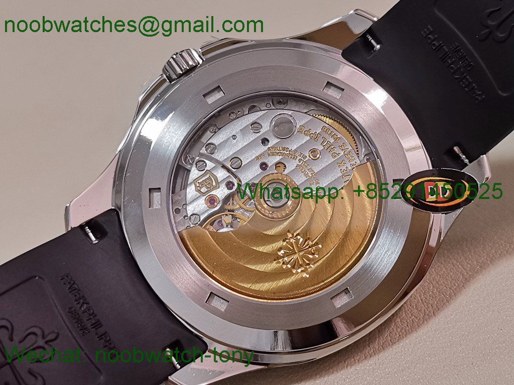 Replica Patek Philippe Aquanaut 5167 Black Dial on Rubber DDF 1:1 Best SuperClone DD330