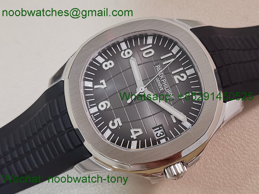 Replica Patek Philippe Aquanaut 5167 Black Dial on Rubber DDF 1:1 Best SuperClone DD330