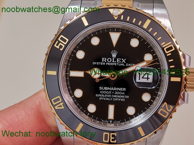 Replica Rolex Submariner 126613 LN Black Gain Weight V2 VSF 1:1 Best SuperClone SS Yellow Gold