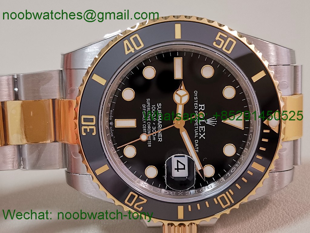 Replica Rolex Submariner 126613 LN Black Gain Weight V2 VSF 1:1 Best SuperClone SS Yellow Gold
