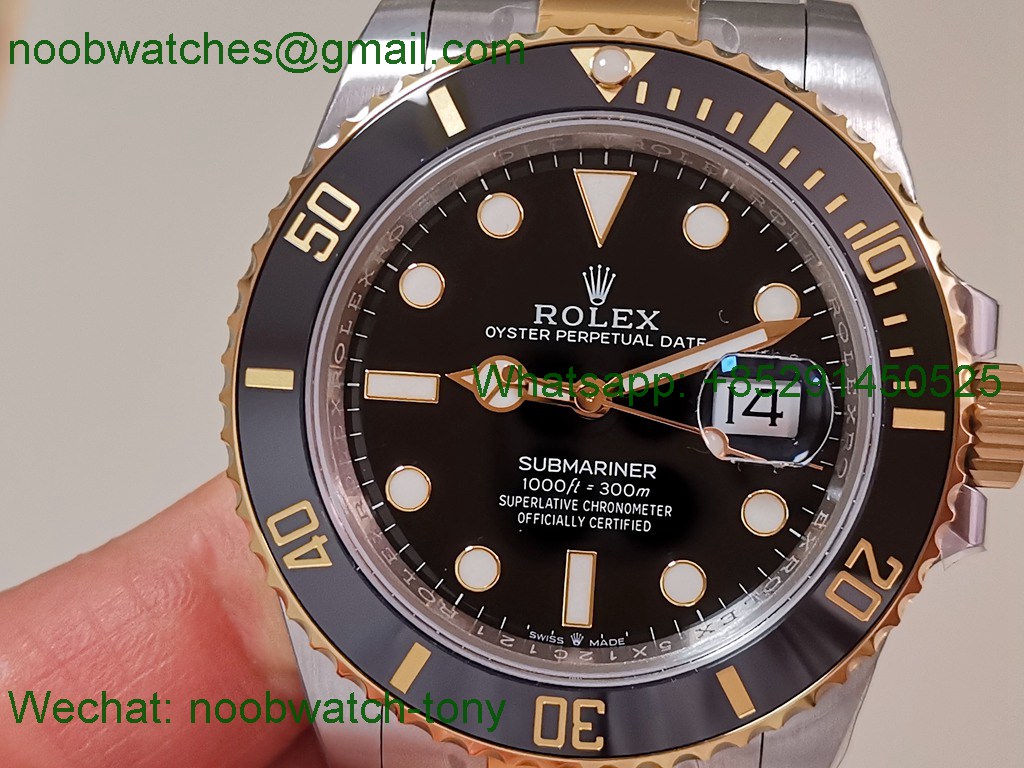 Replica Rolex Submariner 126613 LN Black Gain Weight V2 VSF 1:1 Best SuperClone SS Yellow Gold