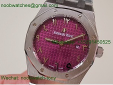 Replica Audemars Piguet AP Lady Royal Oak 33mm ZF SuperClone Best Purple Dial ETA Quartz