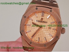 Replica Audemars Piguet AP Lady Royal Oak 33mm Rose Gold ZF 1:1 Best Superclone RG Dial ETA Quartz