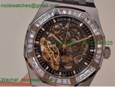 Replica Audemars Piguet AP Royal Oak 41mm Skeleton 15407 THBF SuperClone Best V2 Diamond Bezel