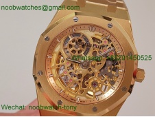Replica Audemars Piguet AP Skeleton 16204 Yellow Gold ZF SuperClone Best A7124