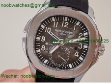Replica Patek Philippe Aquanaut 5164A ZF SuperCLone Best Black Dial on Black Rubber Strap A324