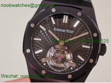 Replica Audemars Piguet AP Royal Oak 41mm Tourbillon Black DLC BBS Best SuperClone