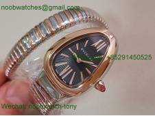 Bulgari Serpenti SS Rose Gold BVF 1:1 SuperClone Best Black Dial SWISS ETA Quartz
