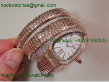Bulgari Serpenti Rose Gold BVF 1:1 SuperClone Best White Dial Diamond SWISS ETA Quartz
