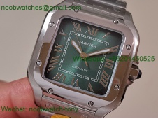 Replica Cartier Santos 35mm AF 1:1 Best SuperClone Green Dial SmartLinks V2