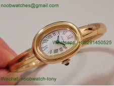 Replica Cartier Baignoire Watch Yellow Gold AF 1:1 SuperClone Best Silver Dial Swiss Quartz