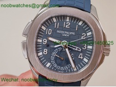 Replica Patek Philippe Aquanaut 5164 PP Factory Blue Dial on Rubber Strap A324