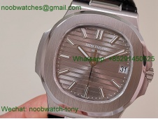 Replica Patek Philippe Nautilus 5711 BBF 1:1 Best SuperClone Silver Dial on Leather DD324