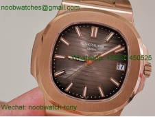 Replica Patek Philippe Nautilus 5711 Rose Gold PPF 1:1 Best SuperClone Brown Dial 330