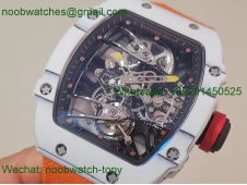 Replica Richard Mille RM027-02 Nadal Tourbillon RMF Best White Carbon Orange Rubber
