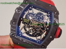 Replica Richard Mille RM035-02 Black NTPT APSF 1:1 Best SuperClone Skeleton Rubber Dandong RMAL1 (Free Sprung)