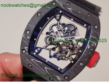 Replica Richard Mille RM055 NTPT Titanium APSF 1:1 Best SuperClone Black Rubber Strap RMUL2