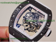 Replica Richard Mille RM055 White Red Skeleton Dial NTPT ZF 1:1 Best SuperClone RMUL2 V2