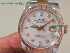 Replica Rolex DateJust 36mm SS Rose Gold 126231 ARF 1:1 Best SuperClone MOP Mother of Pearl Dial SH3235