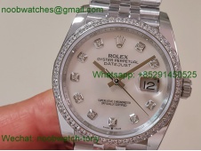 Replica Rolex DateJust 36mm 126234 ARF 1:1 Best SuperClone Mother of Pearl Dial Diamond Bezel SH3235