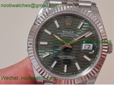 Replica Rolex DateJust 41mm 126334 V2 VSF 1:1 Best SuperClone Green Motif Dial Julibee DD3235