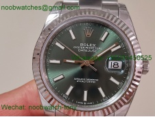 Replica Rolex DateJust 41mm 126334 V2 VSF 1:1 Best SuperClone Mint Green Dial Oyster DD3235