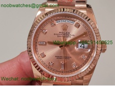 Replica Rolex DayDate 128235 Heavy Gain Weight Rose Gold QF 1:1 Best SuperClone RG Dial President 