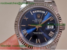 Replica Rolex DayDate 40mm 228239 VSF 1:1 Best SuperClone Blue Roman Dial President Bracelet VS3255 V2
