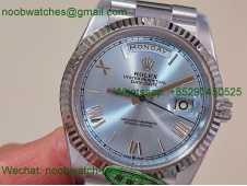 Replica Rolex DayDate 40mm CBDF 1:1 Best SuperClone Ice Blue Roma Dial VR3255 Heavy Gain Weight 210g 
