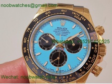 Replica Rolex Daytona 126518 Yellow Gold Tiffany Blue Dial V10 QF QF4131 Best SuperCLone Heavy Gain Weight