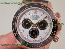 Replica Rolex Daytona 126518 Rose Gold Gain Weight Heavy V11 QF 1:1 Best SuperClone Meteorite Dial SH4131