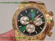 Replica Rolex Daytona 126508 Heavy Gain Weight V6 QF 1:1 Best SuperCLone Green Dial SH4131