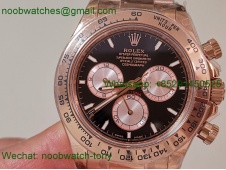 Replica Rolex Daytona 126505 Rose Gold Black Dial QF V5 SH4131 Best SuperCLone