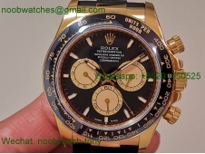 Replica Rolex Daytona 126518 Heavy Gain Weight VSF 1:1 Best SuperClone Black Gold Dial Oysterflex Rubber DD4131