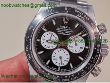 Replica Rolex Daytona 126529 Lemans Black White Dial 904L CBD Factory 4132 1:1 Best SuperCLone Heavy Gain Weight