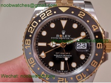 Replica Rolex GMT II 126713 GRNR SS Yellow Gold VSF 1:1 Best SuperCLone Black Dial Jubilee DD3285 Heavy Gain Weight