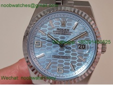 Replica Rolex Land Dweller 127386 ESF Ice Blue Dial A7135 Best SuperClone 