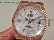 Replica Rolex Land Dweller 127335 Rose Gold ESF White Dial A7135 SuperClone Best 