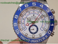 Replica Rolex YachtMaster II 116680 Blue Ceramic KF 1:1 Best White Dial A7750