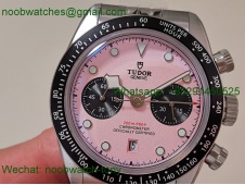 Replica TUDOR Black Bay Chrono BLSF 1:1 Best SuperClone Pink Dial on SS Bracelet A7750