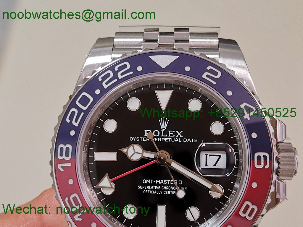 Replica Rolex GMT II 126710 BLRO 904L VSF Best SuperClone Jubilee DD3285 V3